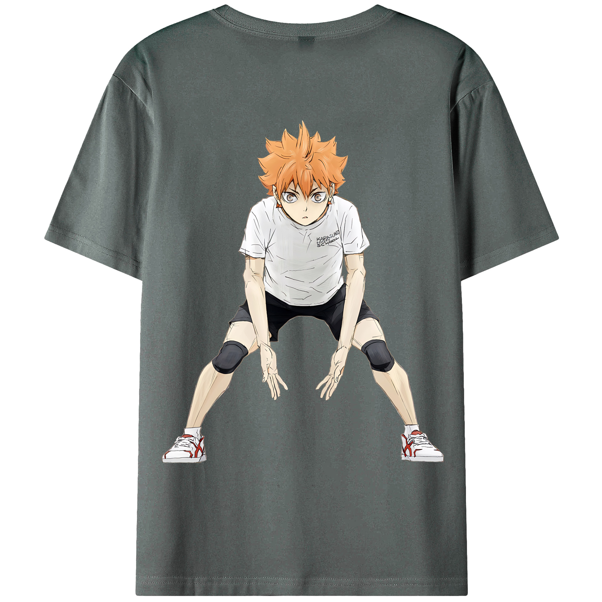 （画像用） ハイキュー!! Haikyu!! 綿100％ メンズ半袖Tシャツ（バックプリント） 通気性